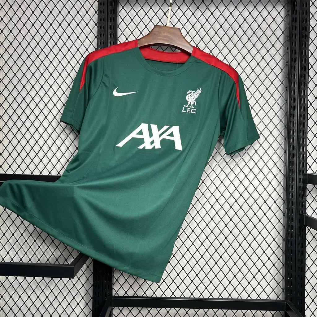 2024/2025 Liverpool Pre-match Training Dark Green Jersey1:1