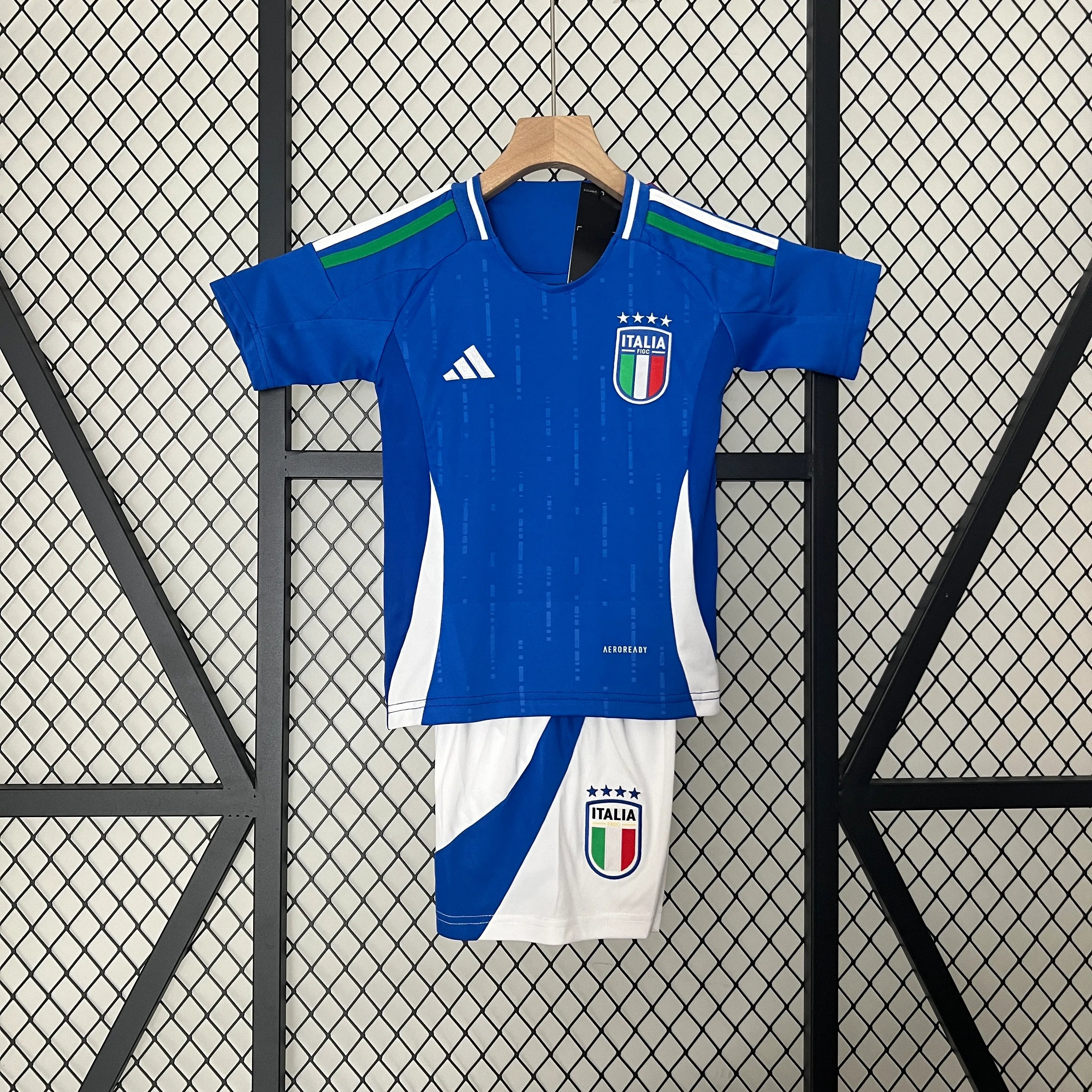 2024-2025 Italy Home Soccer Shirt Kids Size