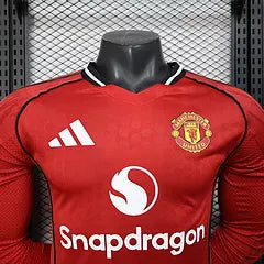 2025/2026 Long Sleeve Player Version Manchester United Home