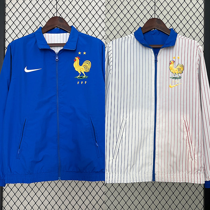 2024 France Reversible Windbreaker (White-Blue)