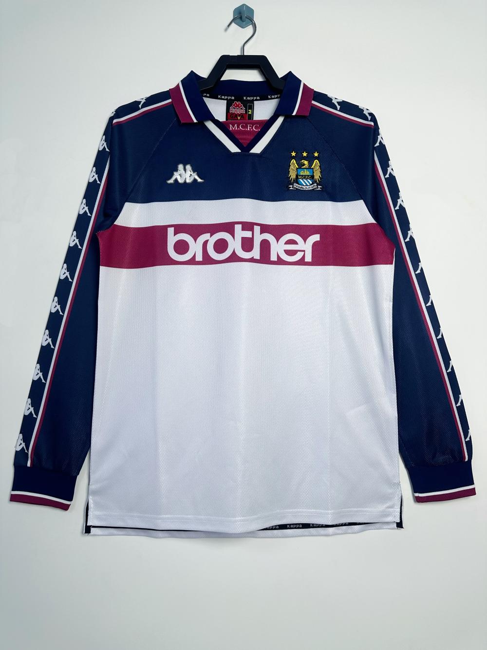 1997-1998 Retro Long Sleeve Manchester City Away