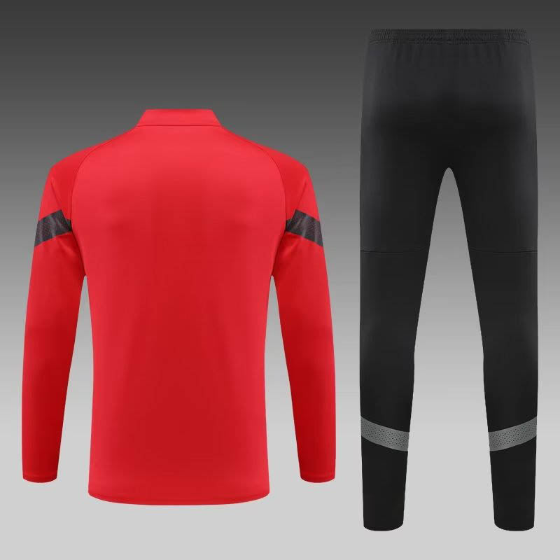 2022/2023 AC Milan Half-Pull Training Suit Red