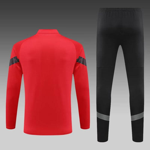 2022/2023 AC Milan Half-Pull Training Suit Red