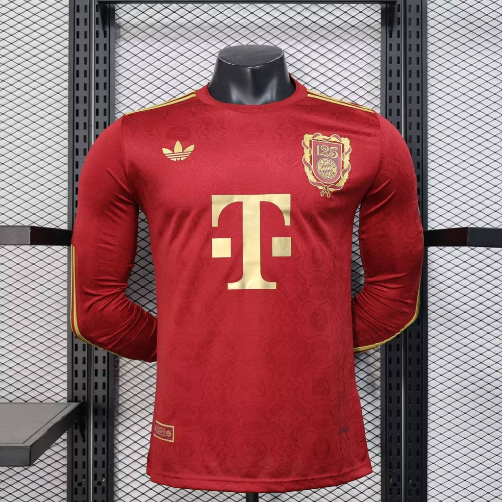 2025/2026 Long Sleeve Player Version Bayern Munich 125th Anniversary Red