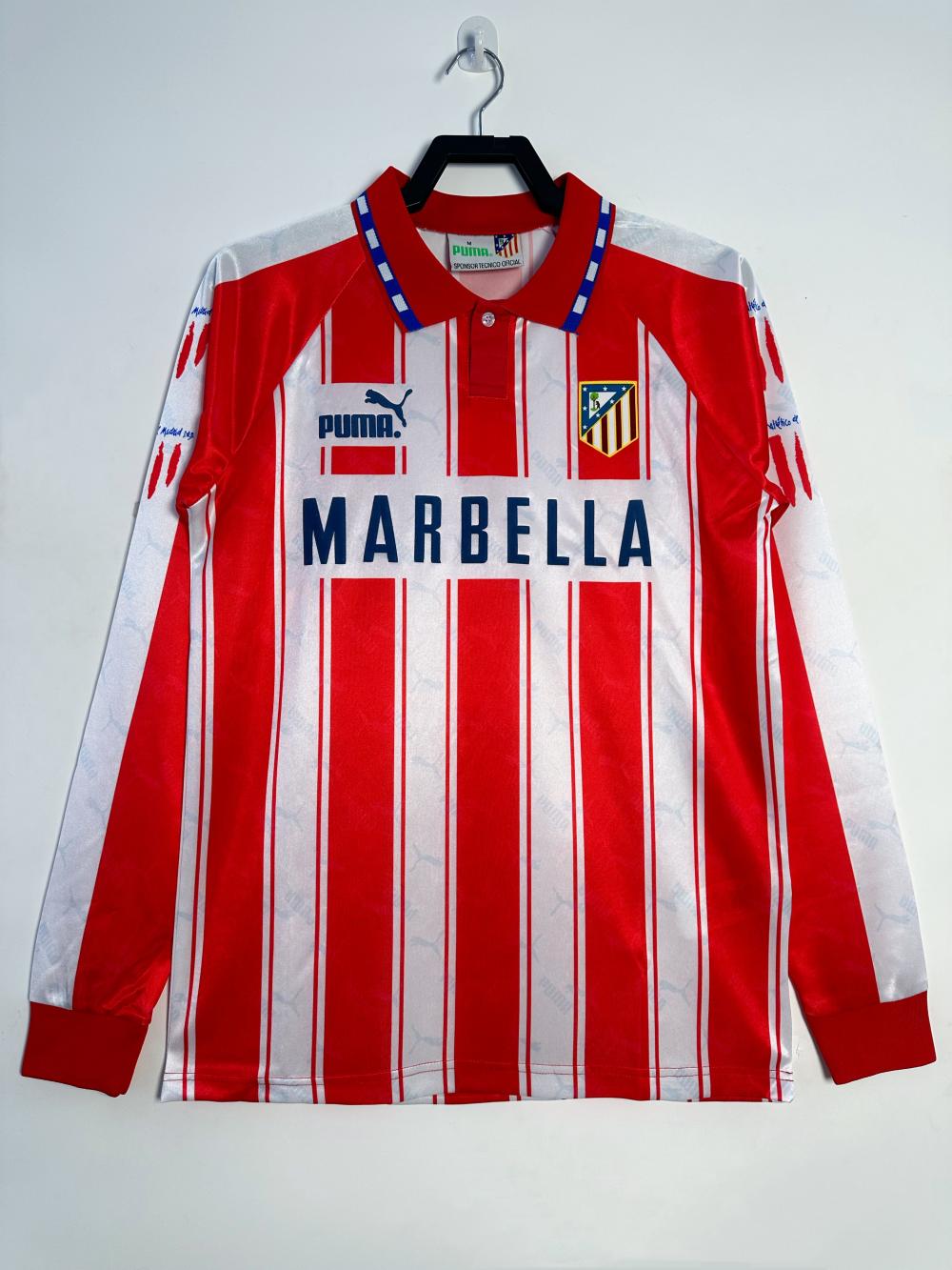 1994/1995 Retro Long sleeve Atletico Madrid Home