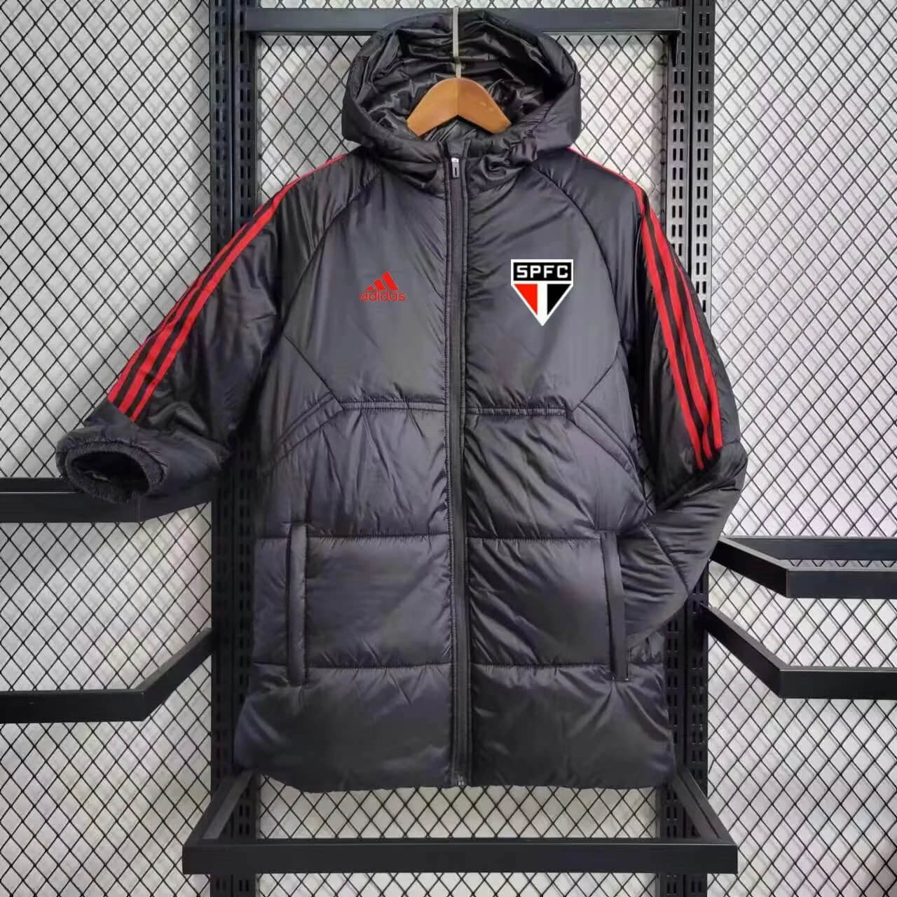 2024/2025 São Paulo Black-Red Edge Soccer Long Cotton jacket