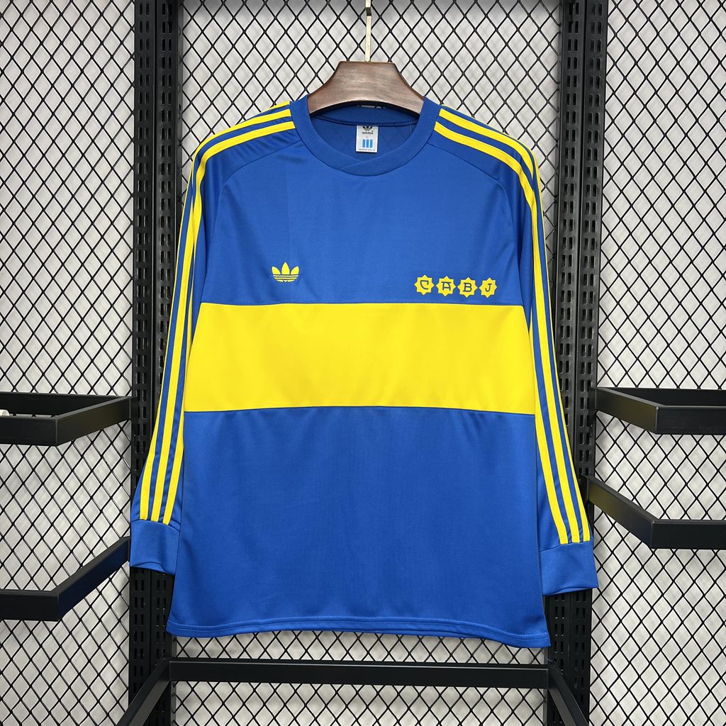 1981 Retro Boca Juniors Home Long Sleeves