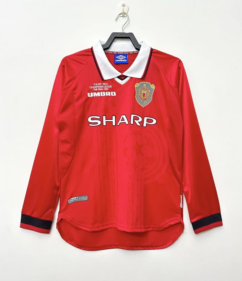 1999/2000 Retro Long Sleeve Manchester United Home