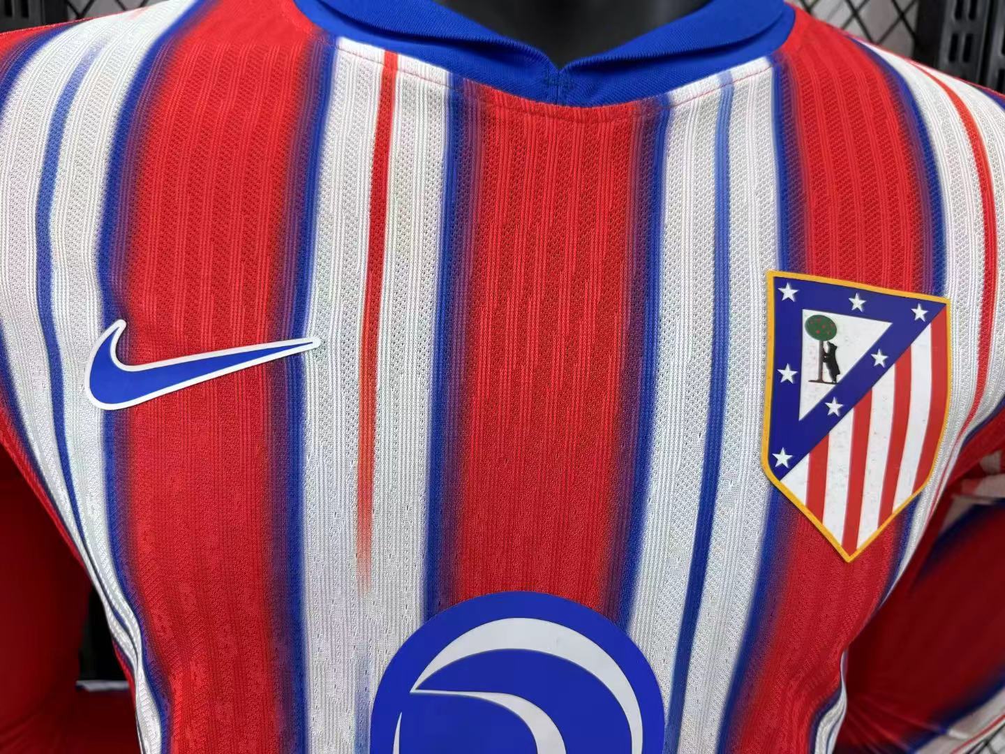 2024/2025 Player Version Atletico Madrid Home Long Sleeve