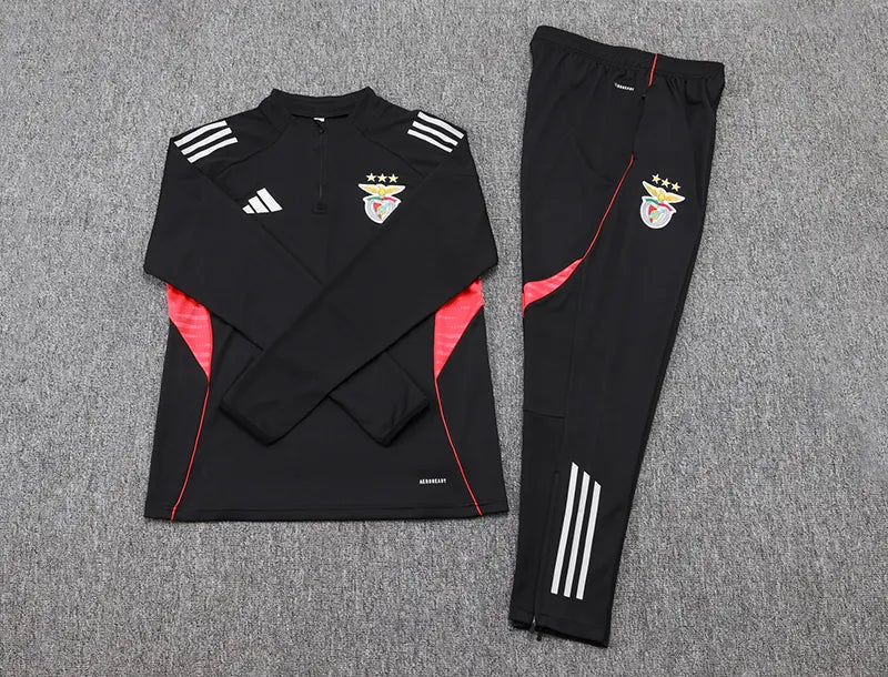 2025/2026 Benfica Half-Pull Training Suit Black