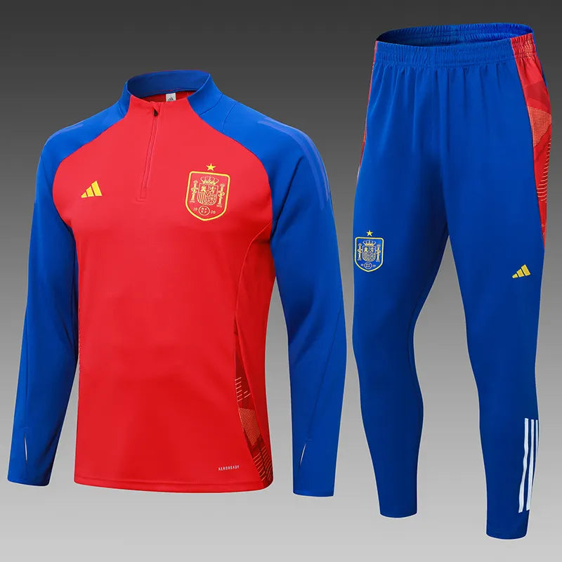 2024-2025 Spain Half-Pull Training Suit Red