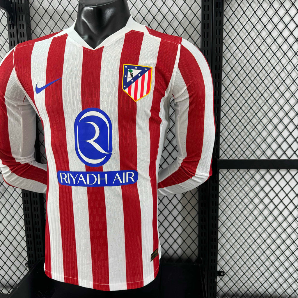 2025/2026 Player Version Atletico Madrid Home Long Sleeve