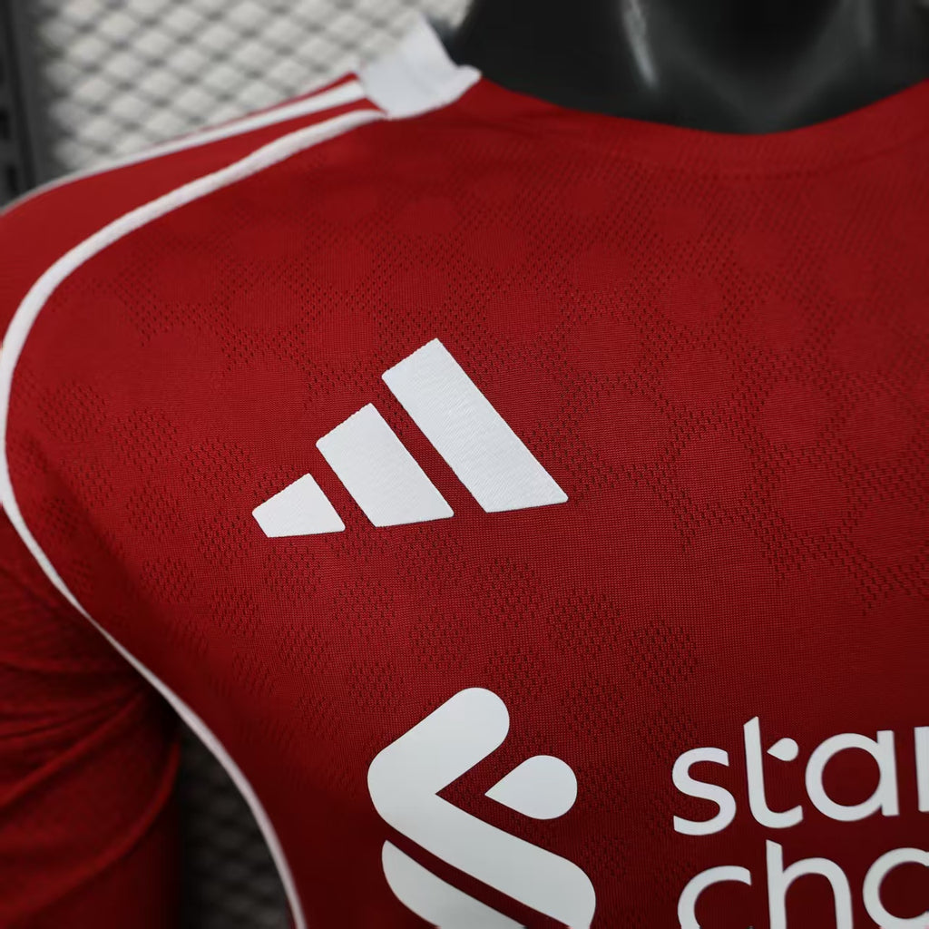 2025/2026 Long Sleeve Liverpool Home Player Version