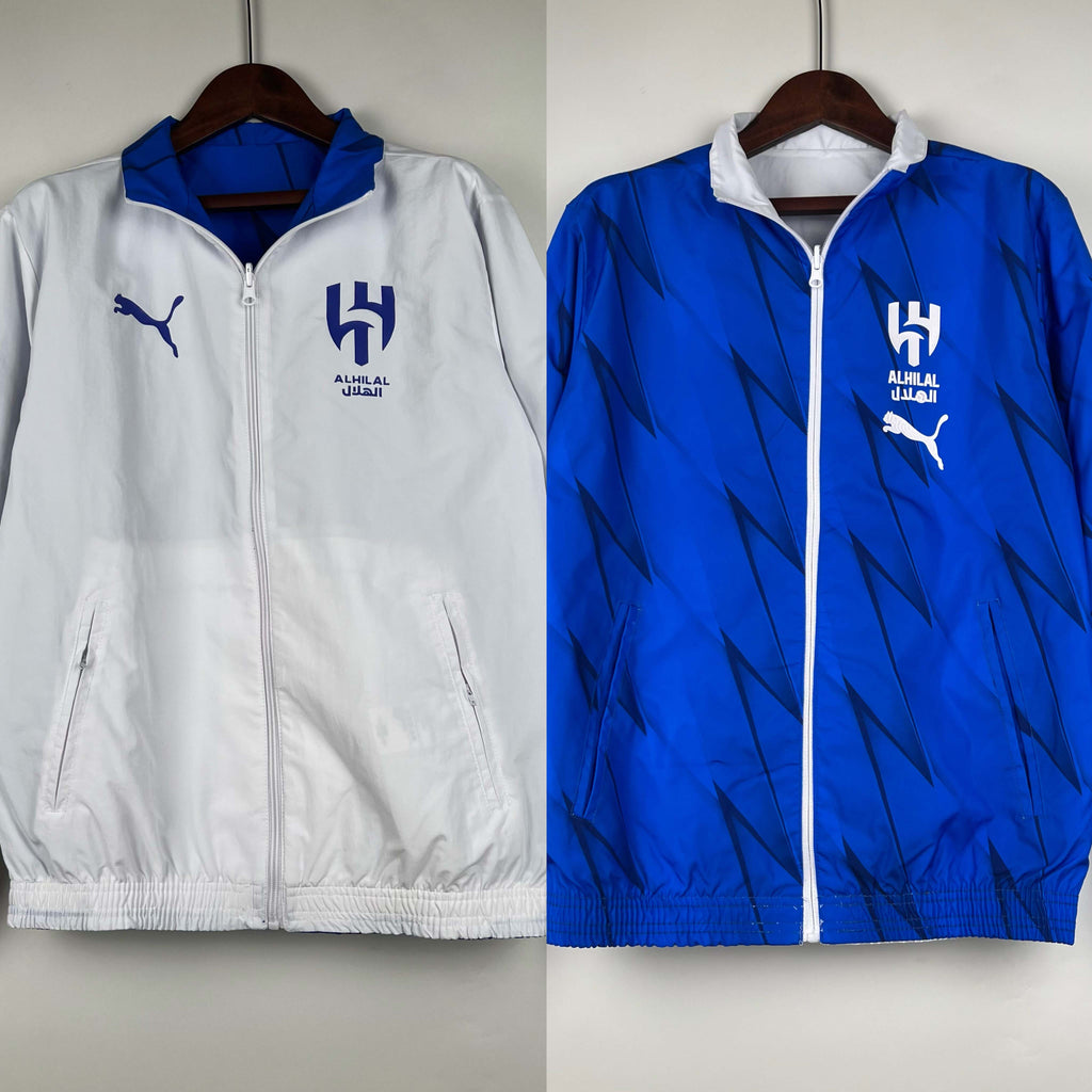 2023/2024 Al-Nassr Reversible Windbreaker(White-Blue)