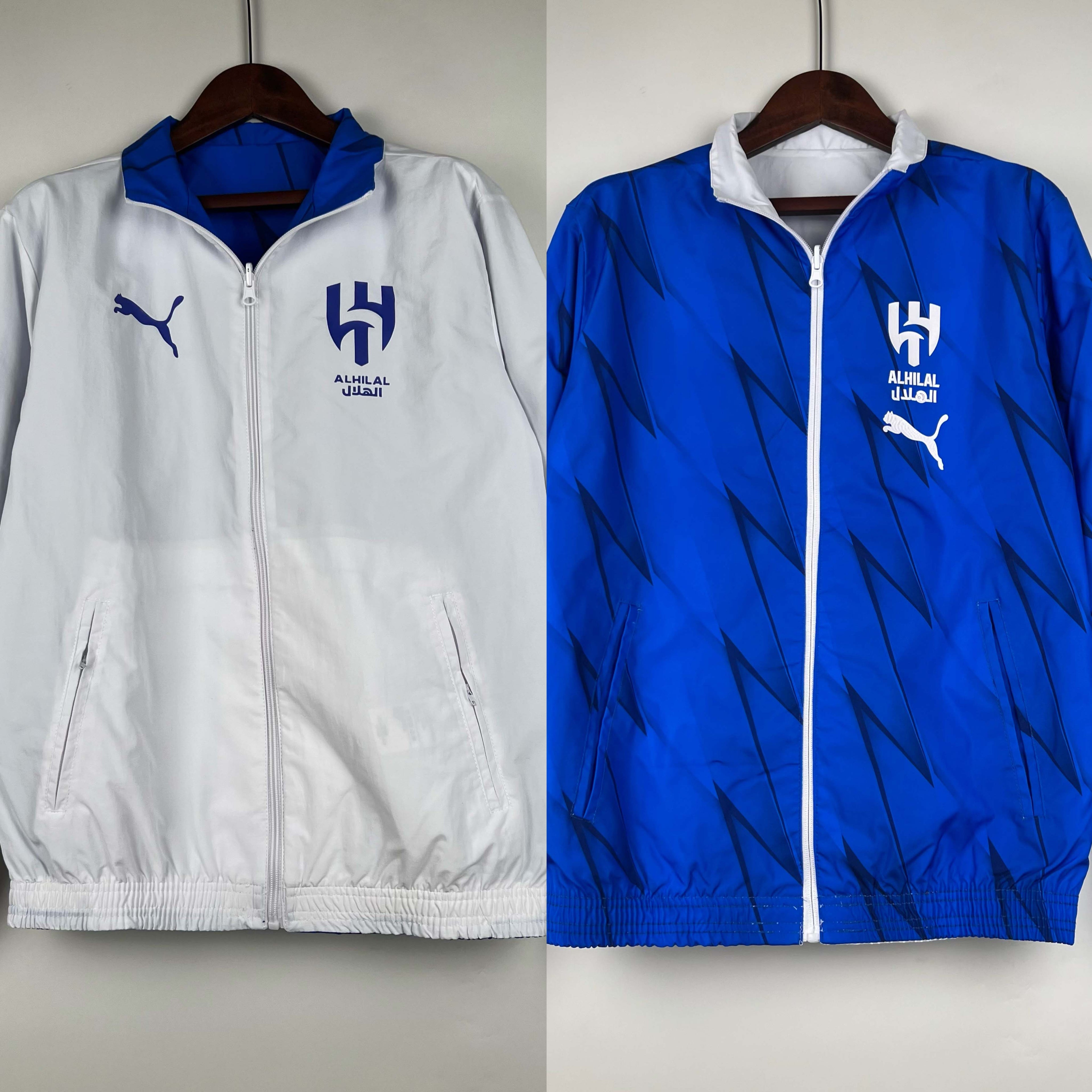 2023/2024 Al-Nassr Reversible Windbreaker(White-Blue)