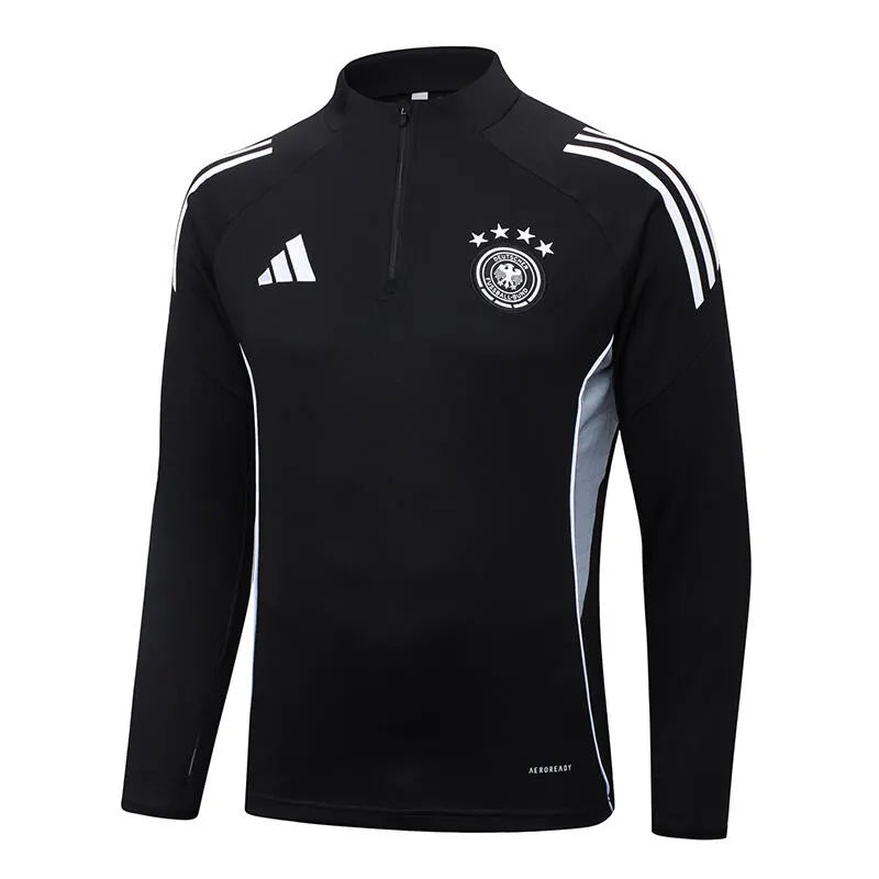 2025/2026 Germany Half-Pull Training Suit Black Jersey Set