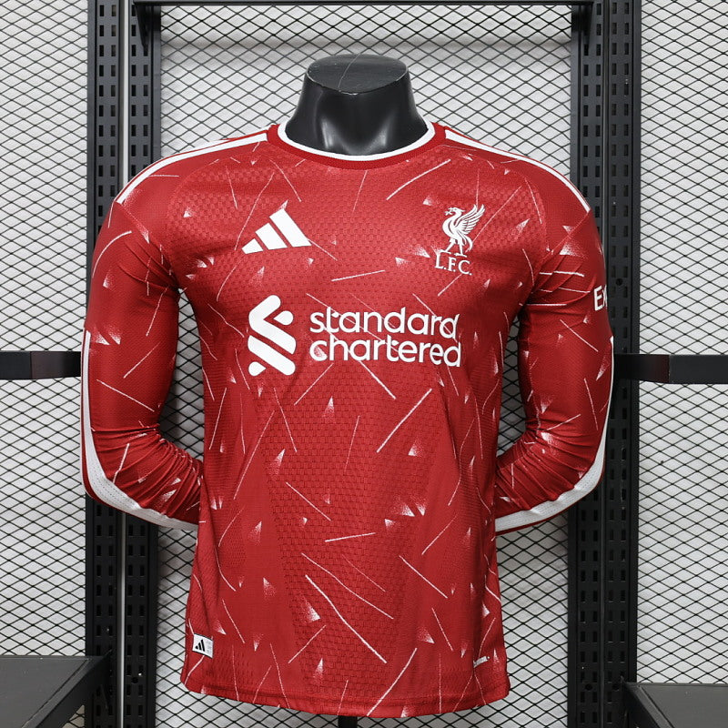 2026/2027 Long Sleeve Player Version Liverpool Home Football Jersey 1:1 Thai Quality topjersey