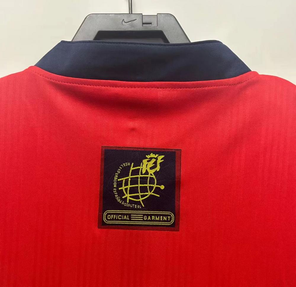 1996 Retro Spain Home Soccer Shirt