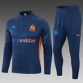 2024/2025 Olympique de Marseille Half-Pull Training Suit Royal Blue