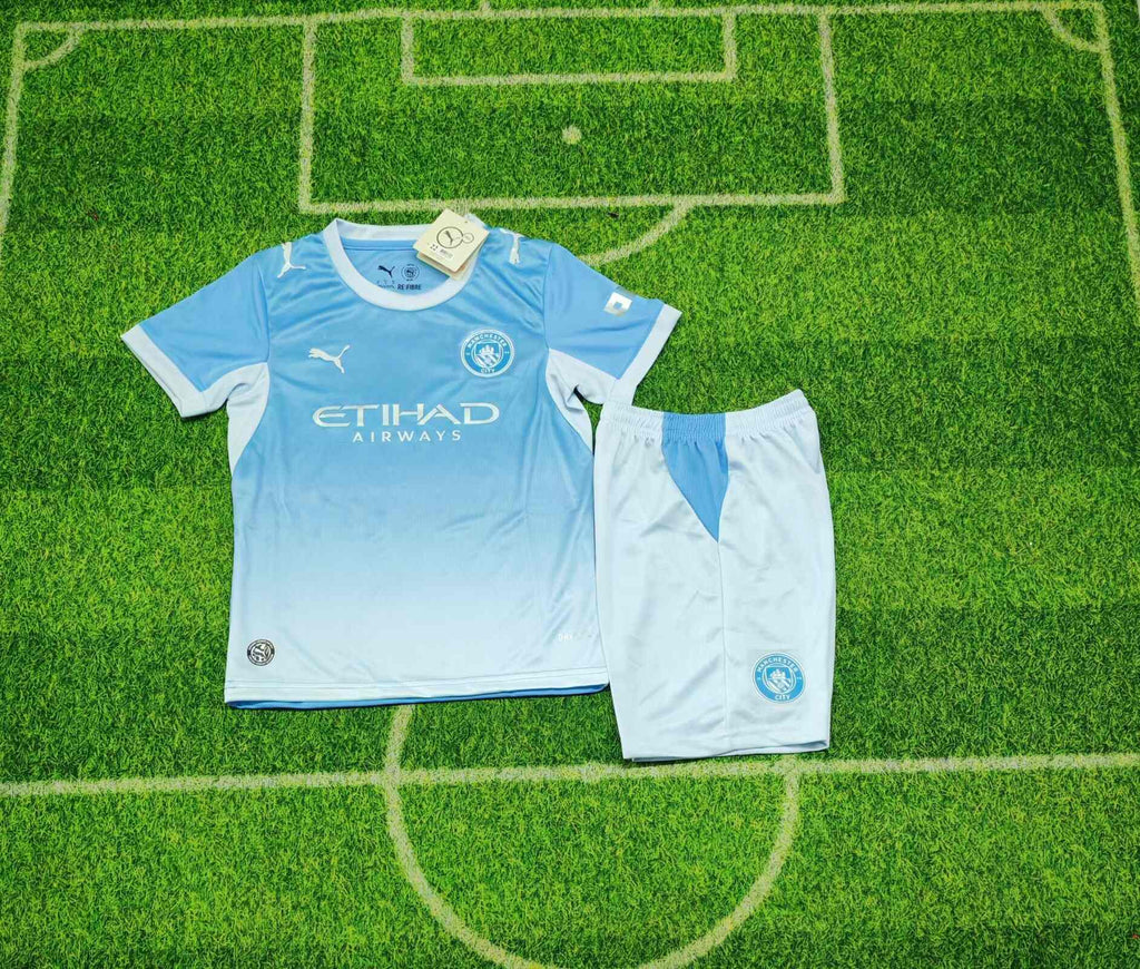 2026/2027 Kids Size Manchester City Home Football Shirt 1:1 Thai Quality 