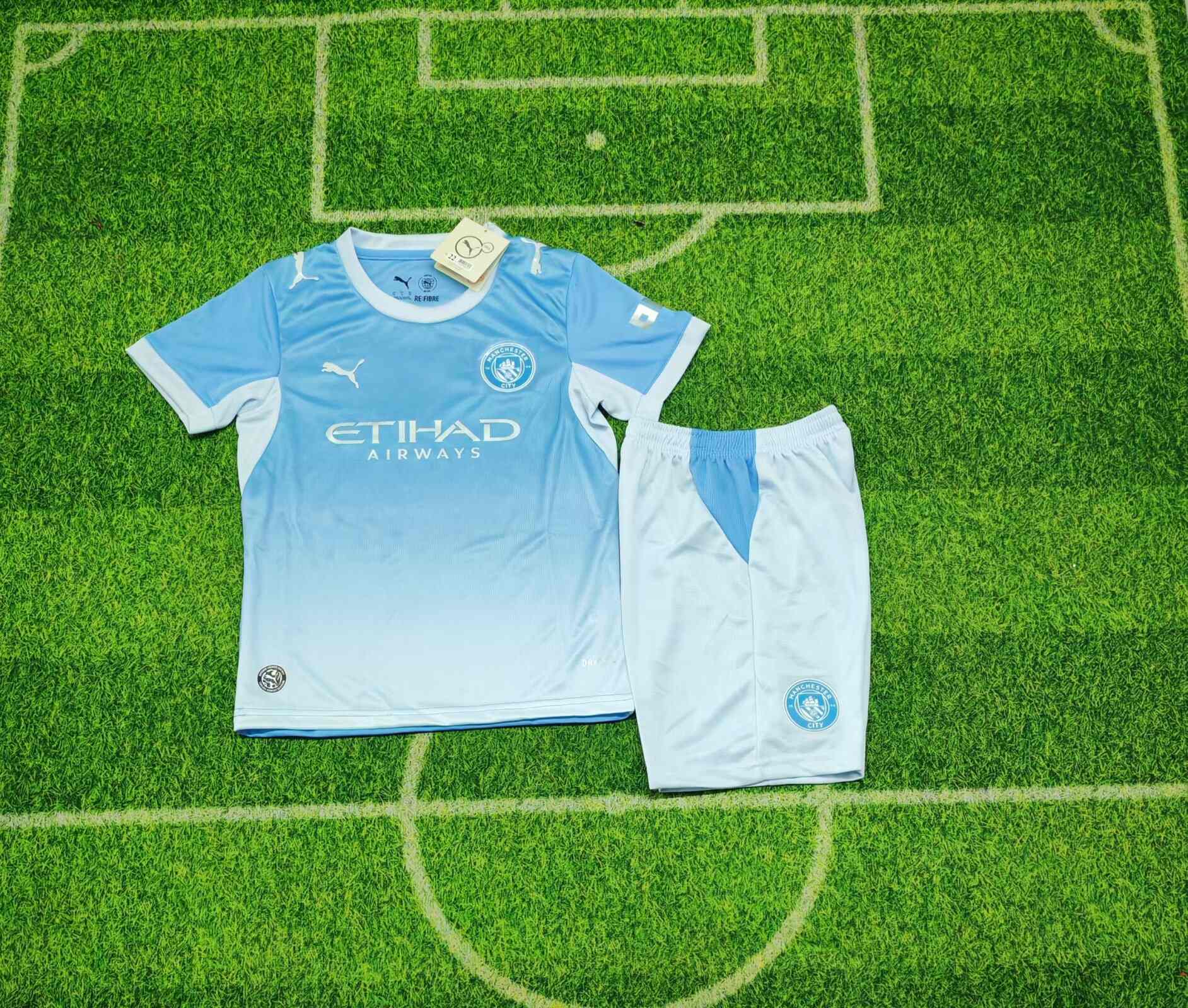 2026/2027 Kids Size Manchester City Home Football Shirt 1:1 Thai Quality 