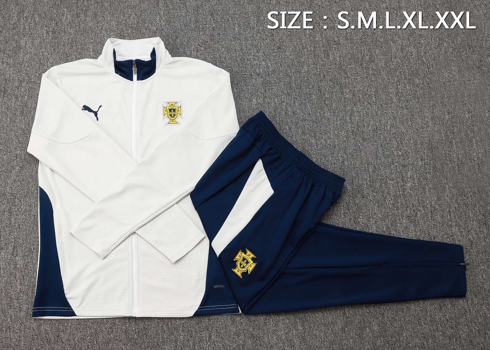2025 Portugal Suit Off-White Long Zipped Jacket
