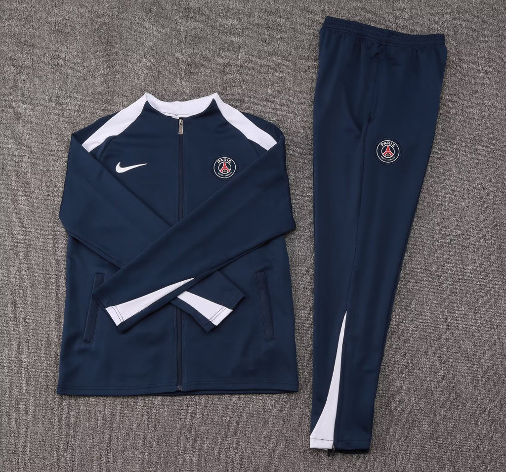 2024/2025 Psg Paris Saint-Germain Long Zipped Jacket Royal Blue