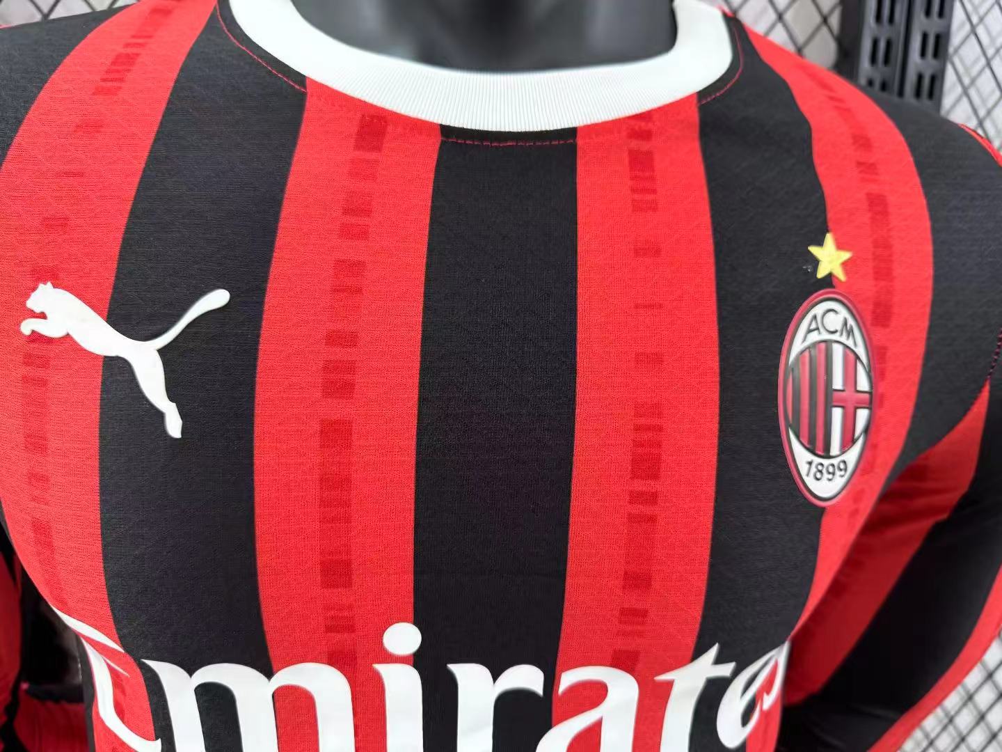 2024/2025 Player Version AC Milan Home Long Sleeve