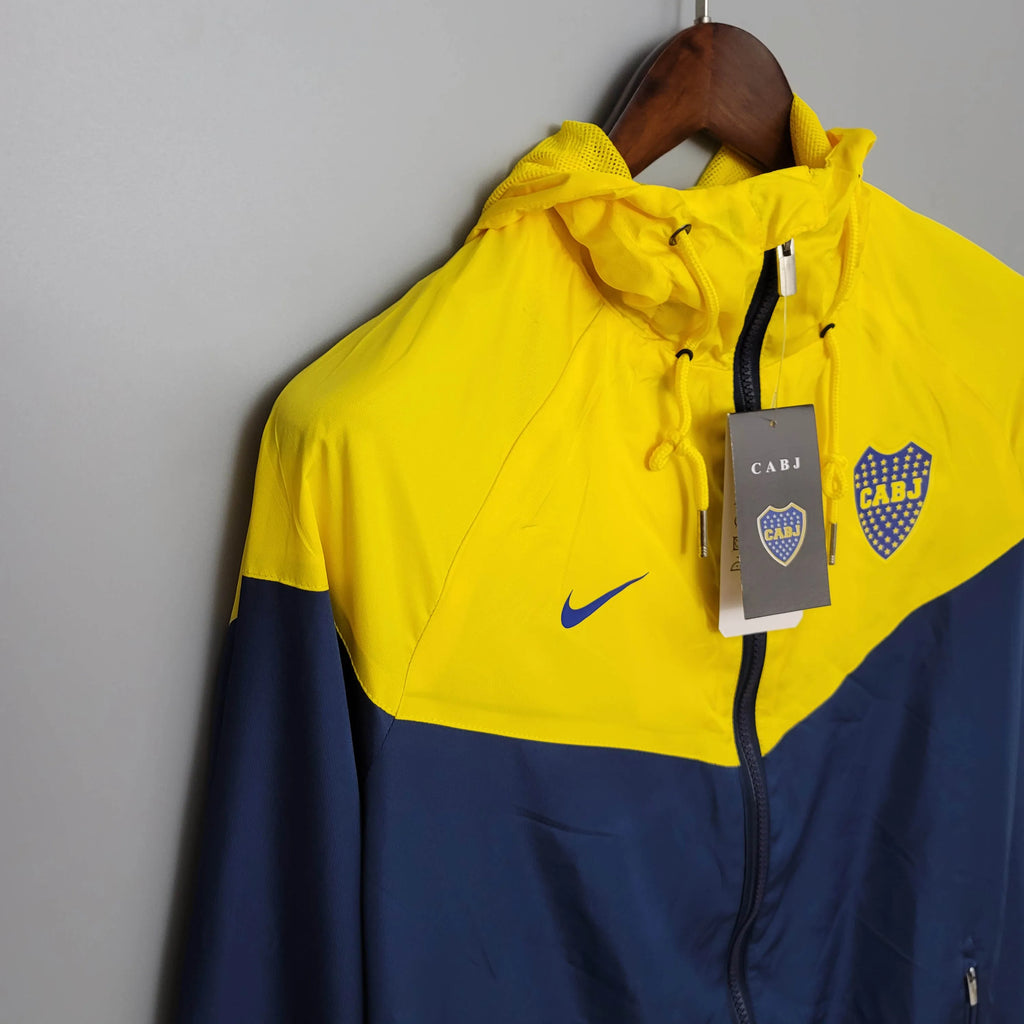 2021 Windbreaker Blue-Yellow Boca Juniors Jersey