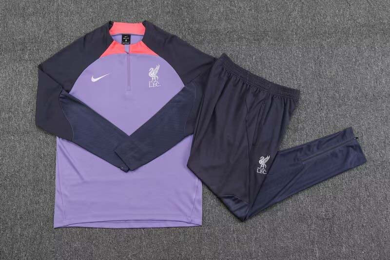 2023 Liverpool Half-Pull Training Suit Purple Jersey