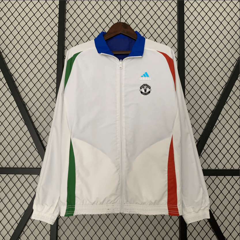 2024/2025 Manchester United Reversible Windbreaker Blue-White