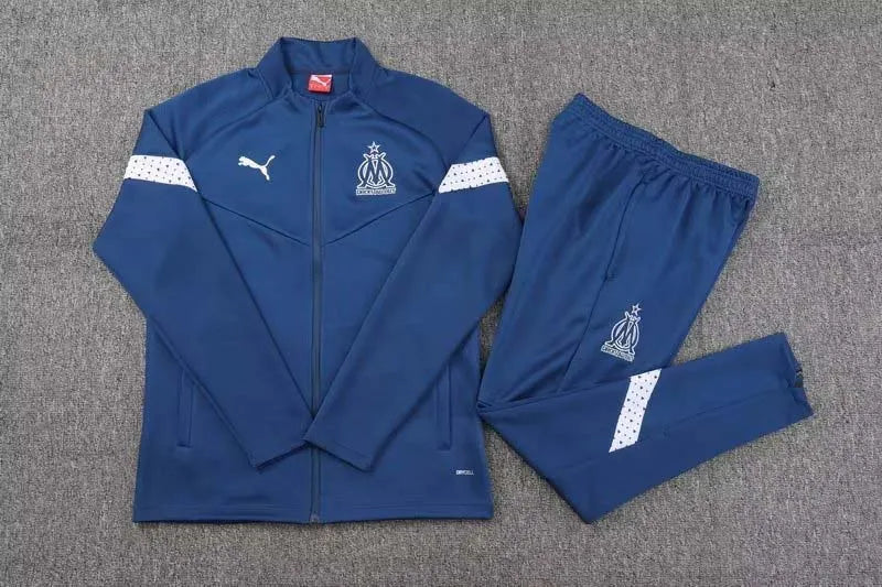 2023/2024 Olympique de Marseille Long Zip Jacket Dark Blue