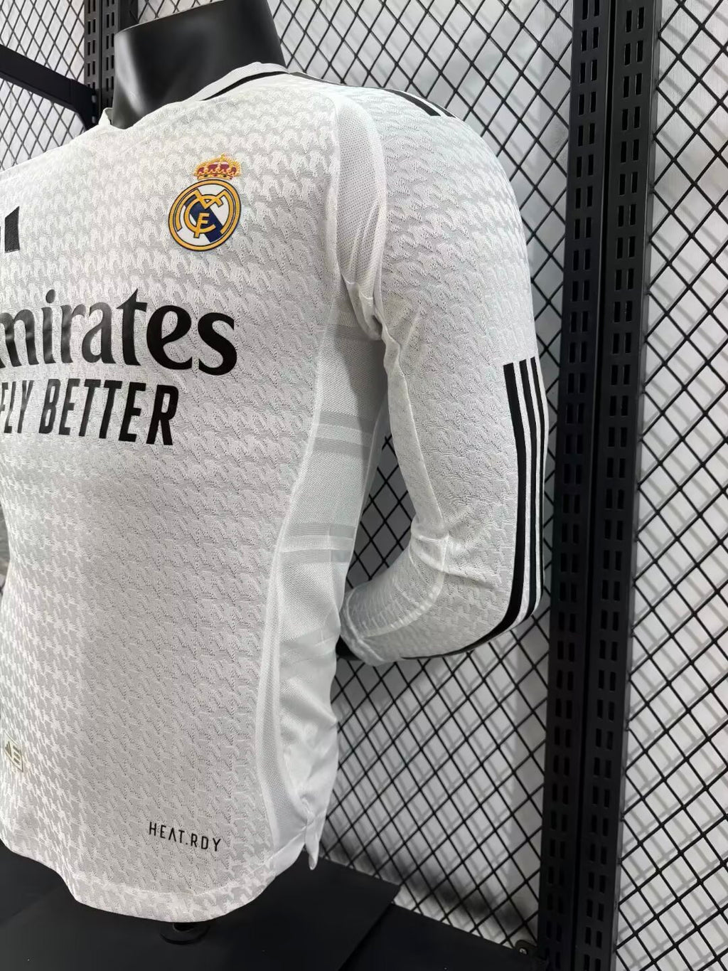 2024/2025 Player Version Real Madrid Home Long Sleeve Jersey