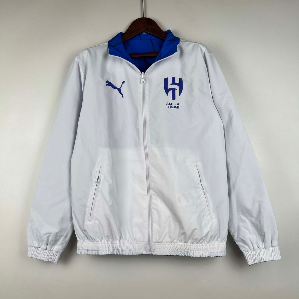 2023/2024 Al-Nassr Reversible Windbreaker(White-Blue)