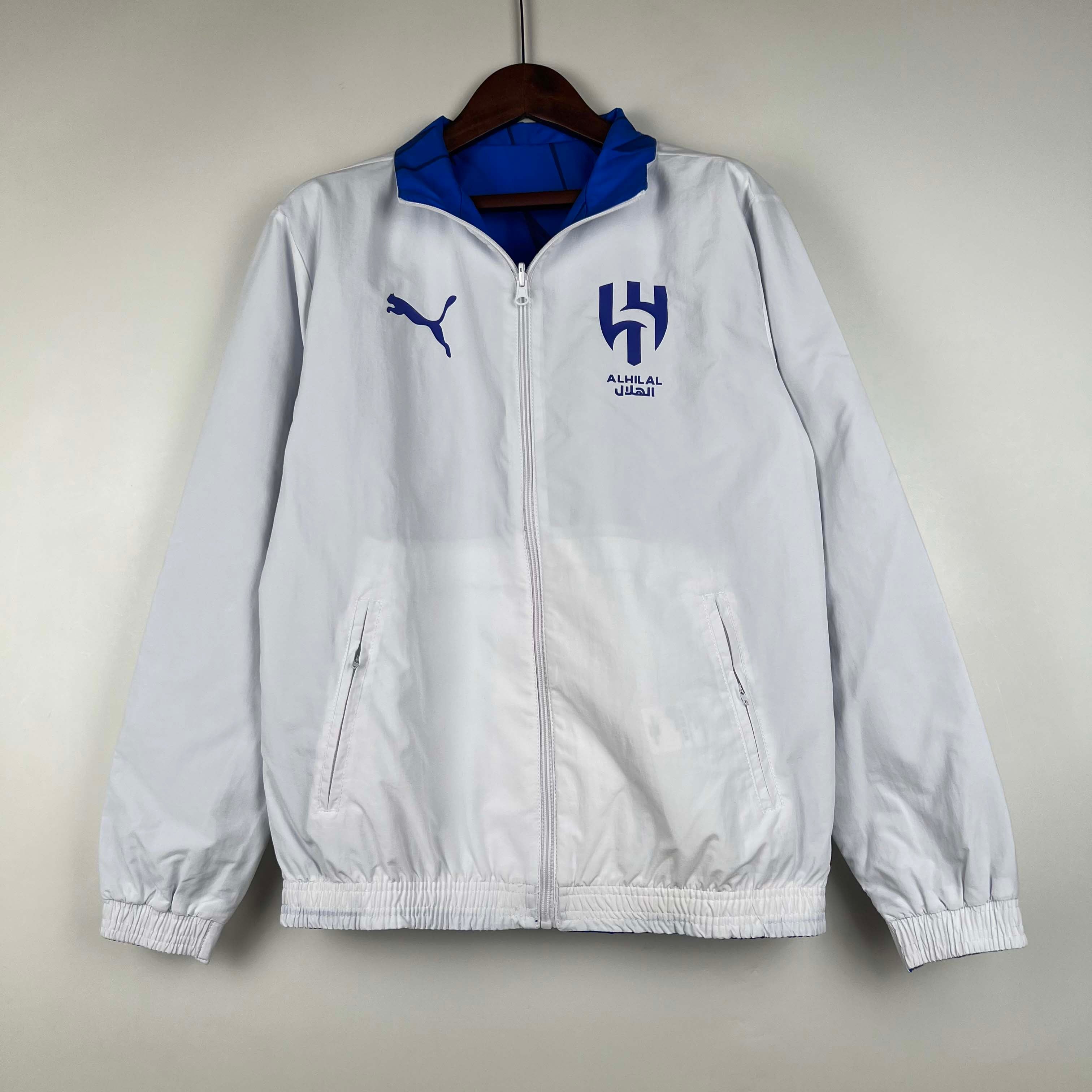 2023/2024 Al-Nassr Reversible Windbreaker(White-Blue)