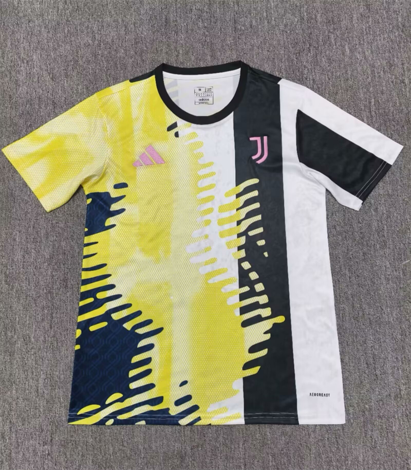 2024/2025 Juventus Pre-match Training Uniform Yellow Jersey