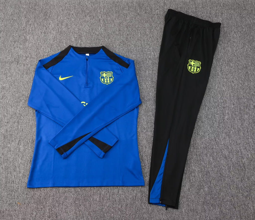 2024/2025 Barcelona Half-Pull Training Suit Color Blue