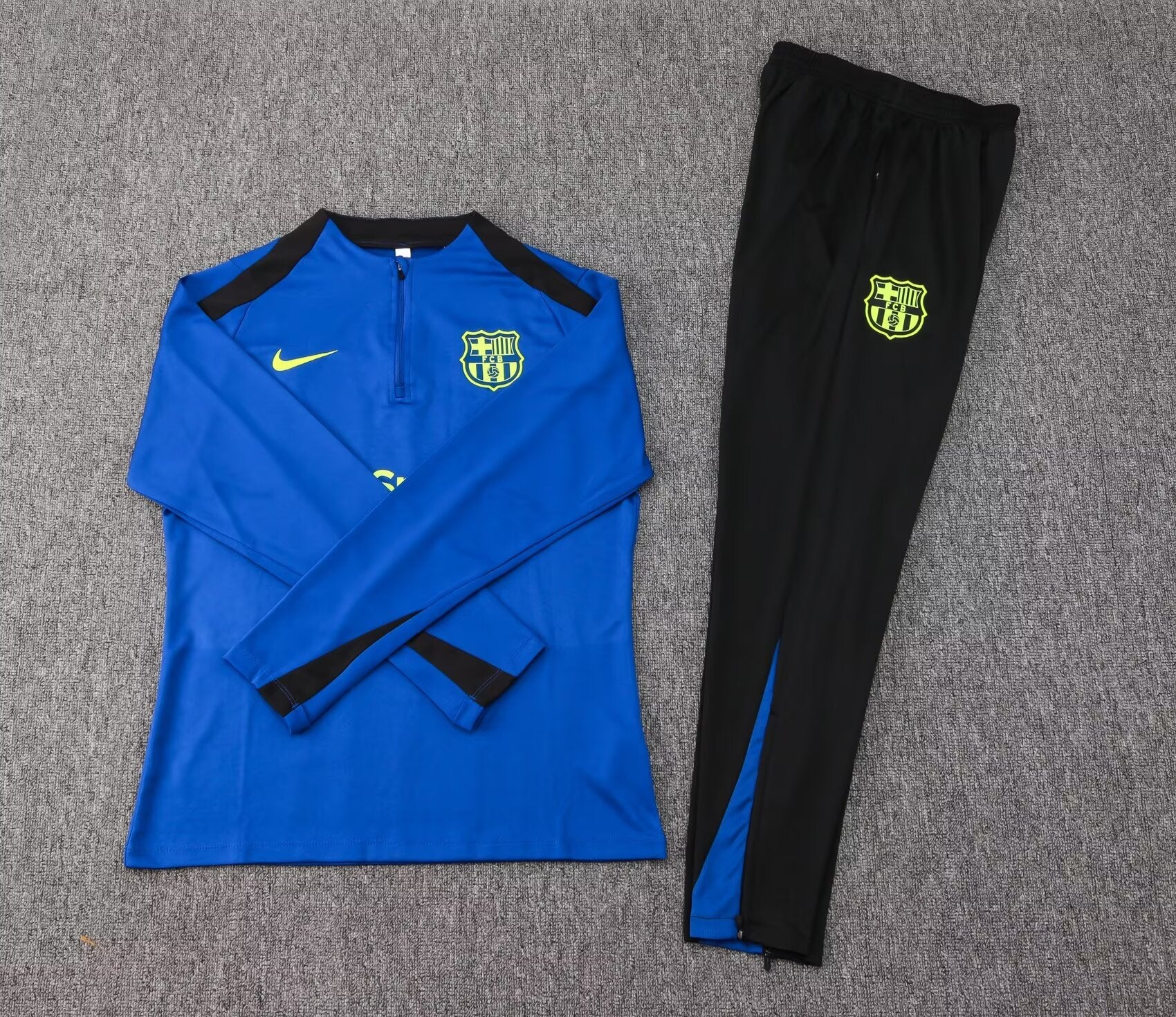 2024/2025 Barcelona Half-Pull Training Suit Color Blue