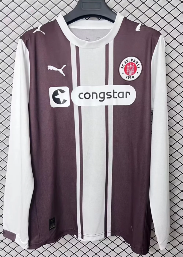 2026/2027 Long Sleeve St Pauli Training Suit Football Jersey 1:1 Thai Quality topjersey