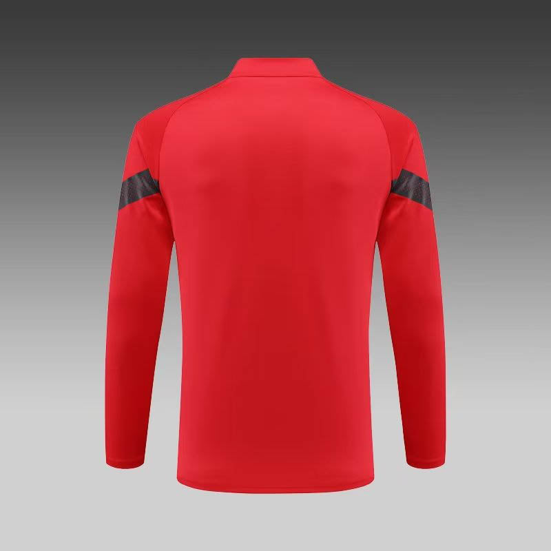 2022/2023 AC Milan Half-Pull Training Suit Red