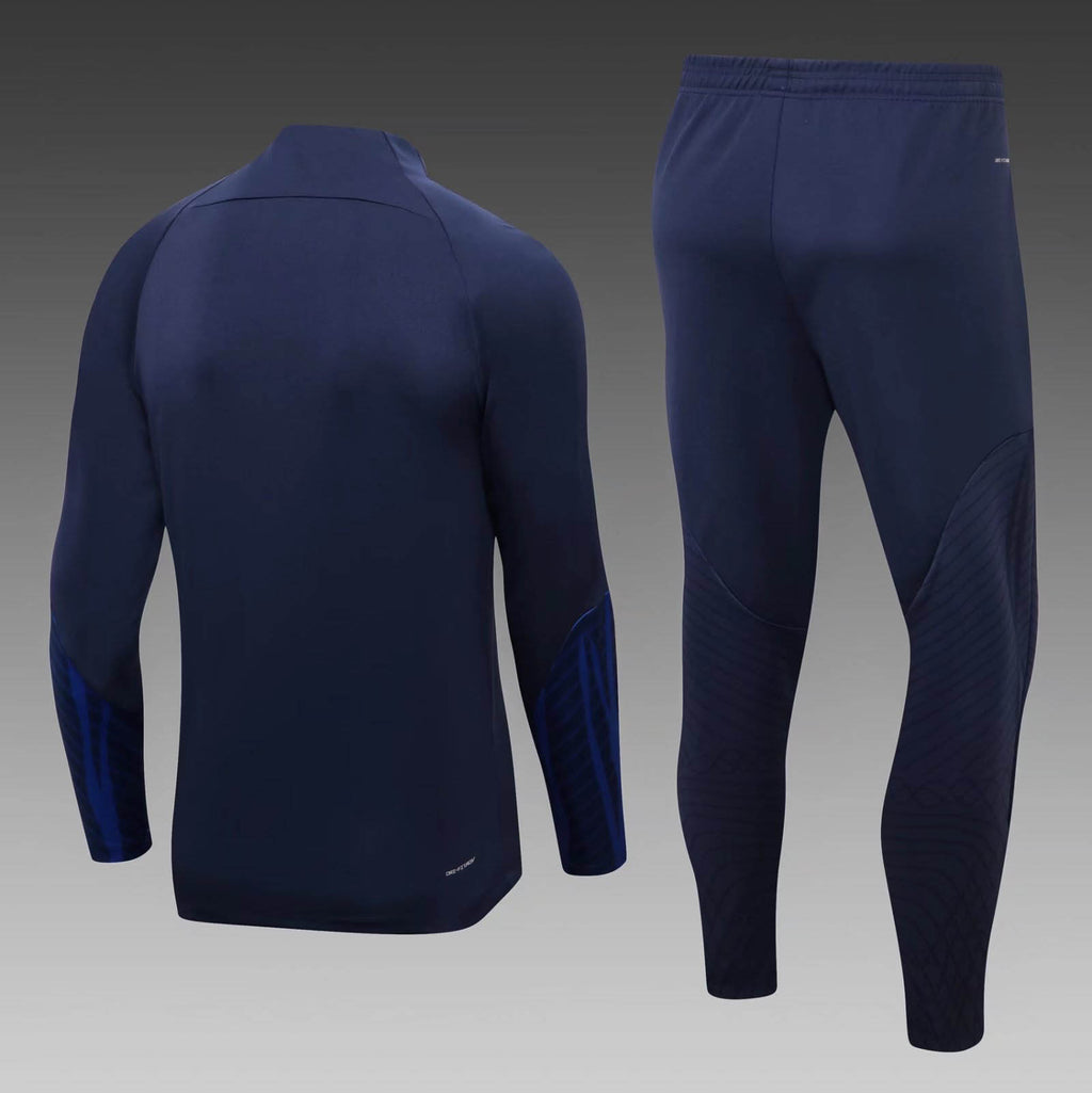 2022 France Half-Pull Training Suit Royal Blue