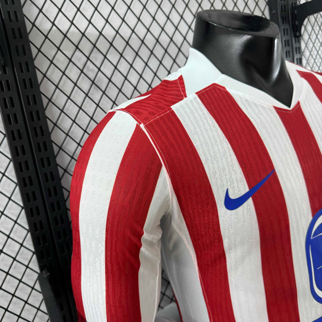 2025/2026 Player Version Atletico Madrid Home Long Sleeve