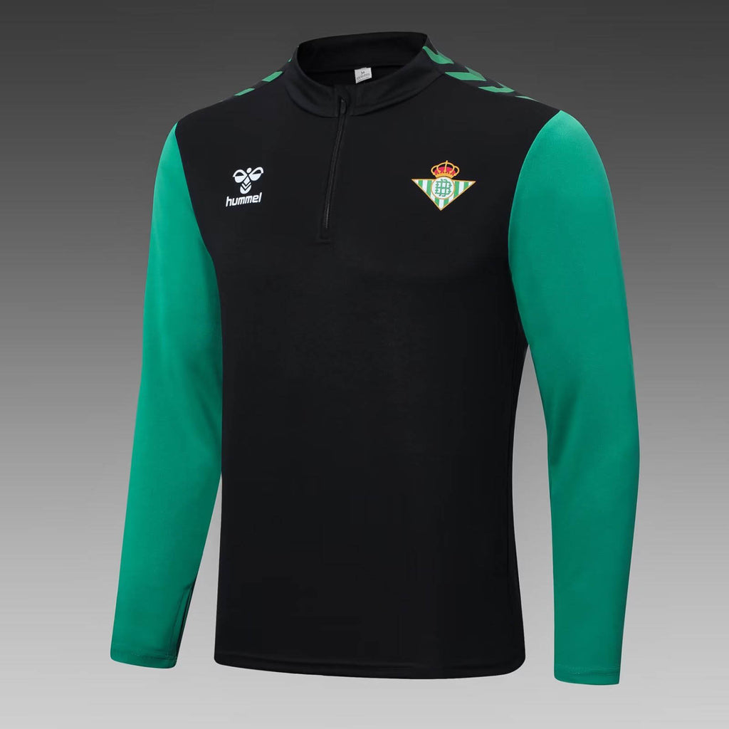 2022/2023 Real Betis Half-Pull Training Suit Black