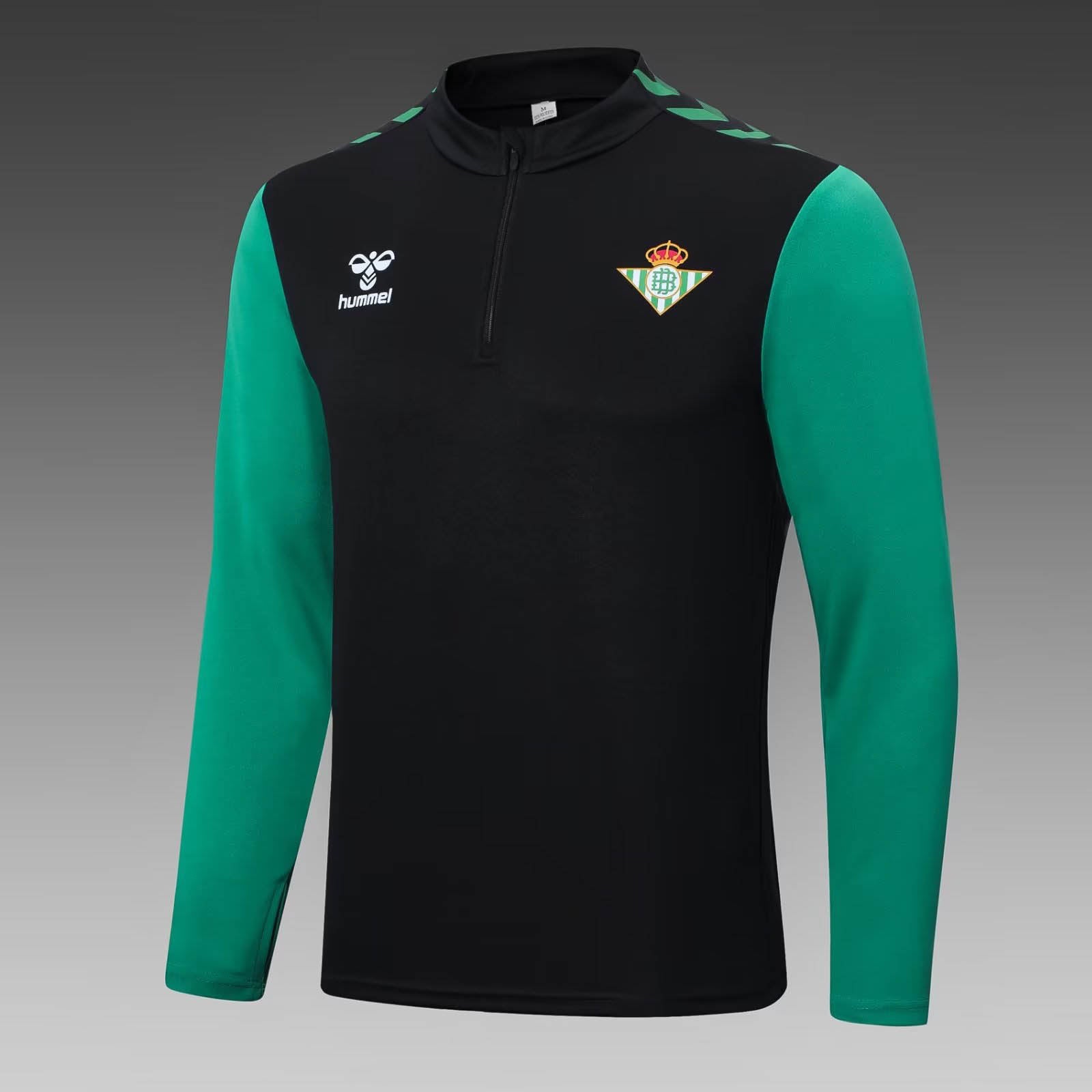 2022/2023 Real Betis Half-Pull Training Suit Black