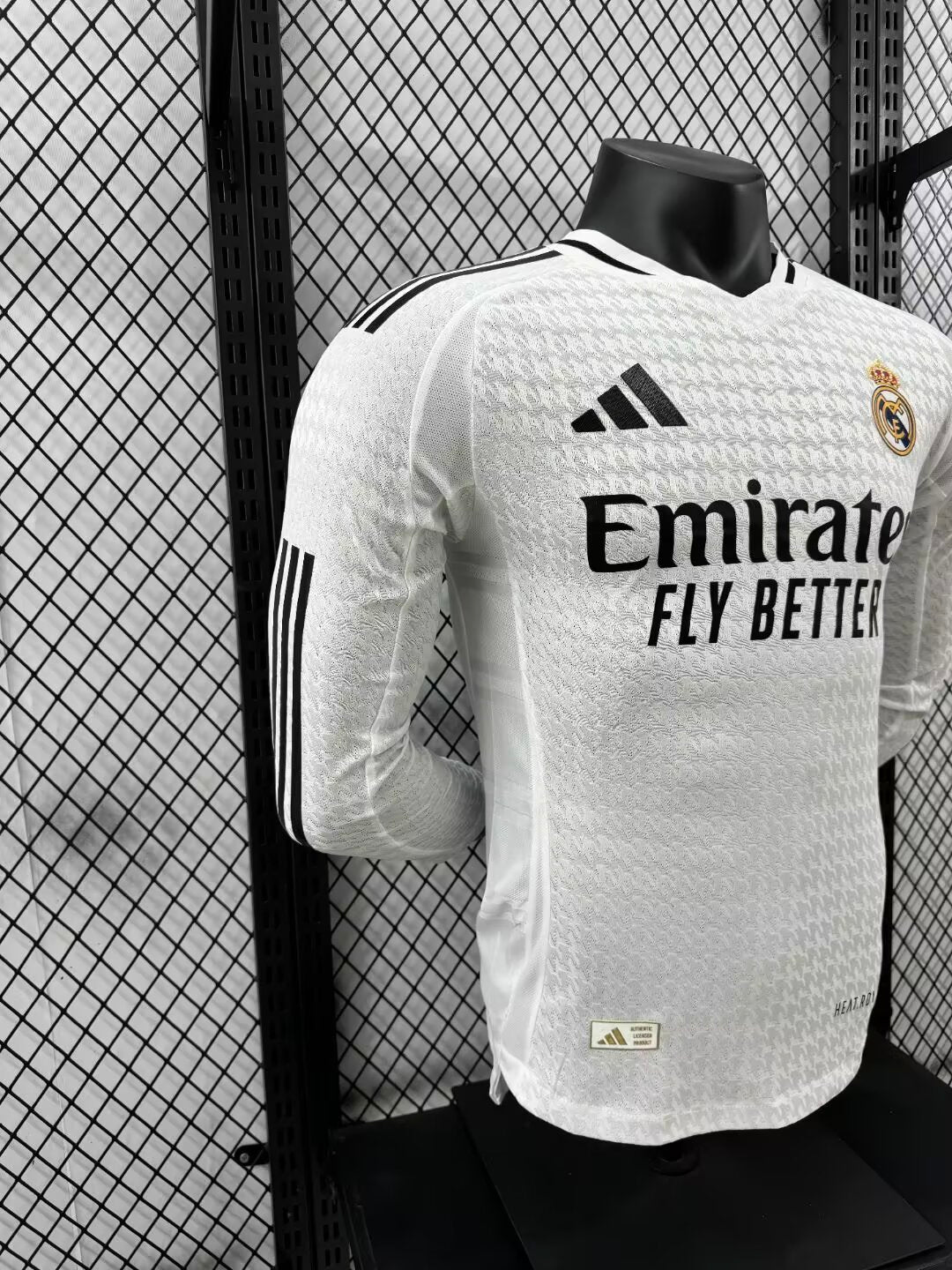 2024/2025 Player Version Real Madrid Home Long Sleeve Jersey
