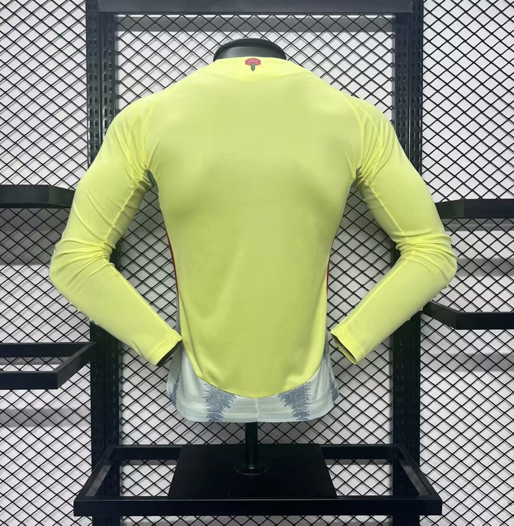 2024-2025 Player Version Spain Away Long Sleeve Soccer Shirt