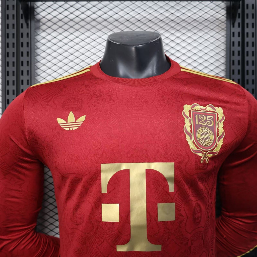 2025/2026 Long Sleeve Player Version Bayern Munich 125th Anniversary Red