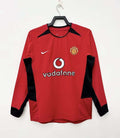 2002-2004 Retro Long Sleeve Manchester United Home