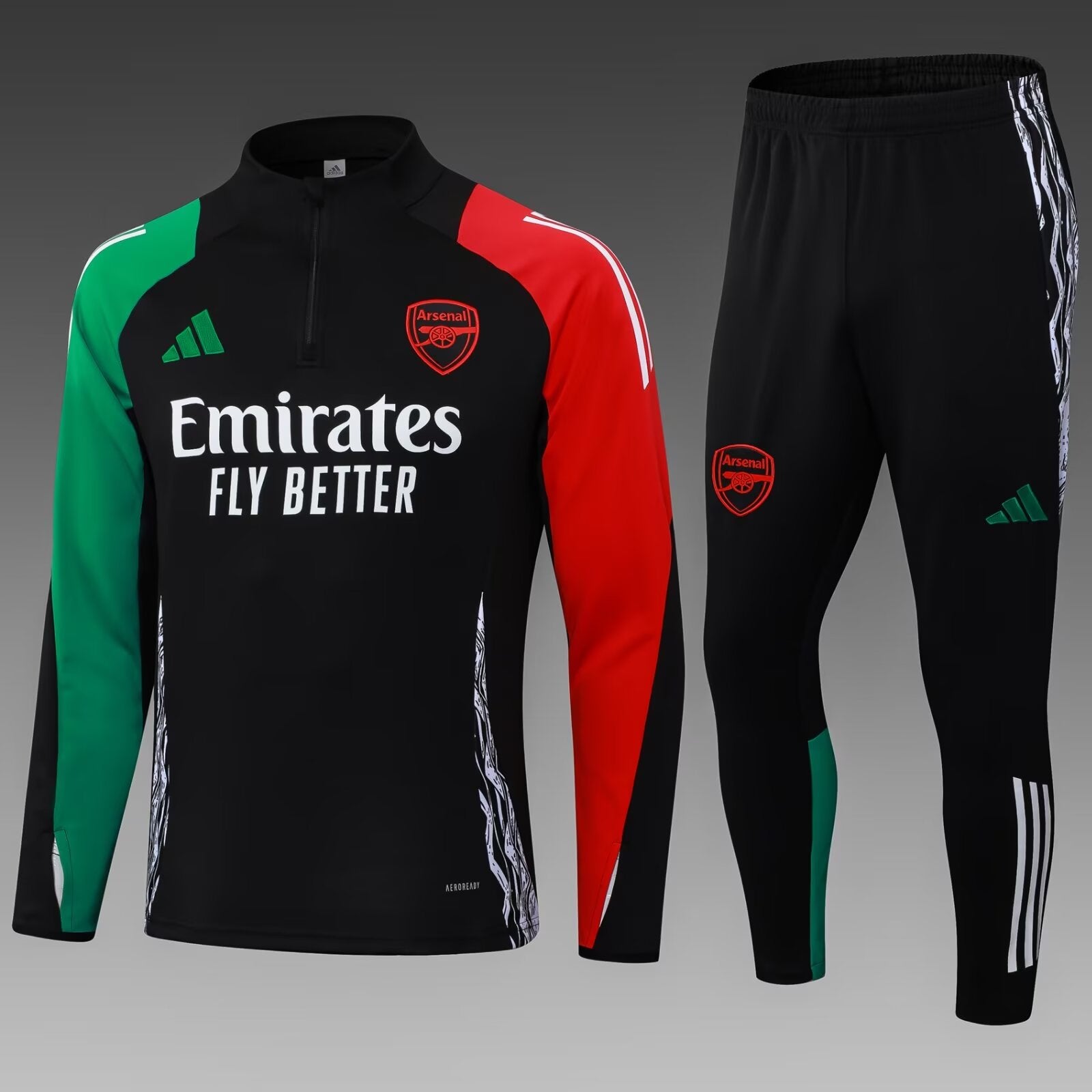 2024/2025 Arsenal Half-Pull Training Suit Black