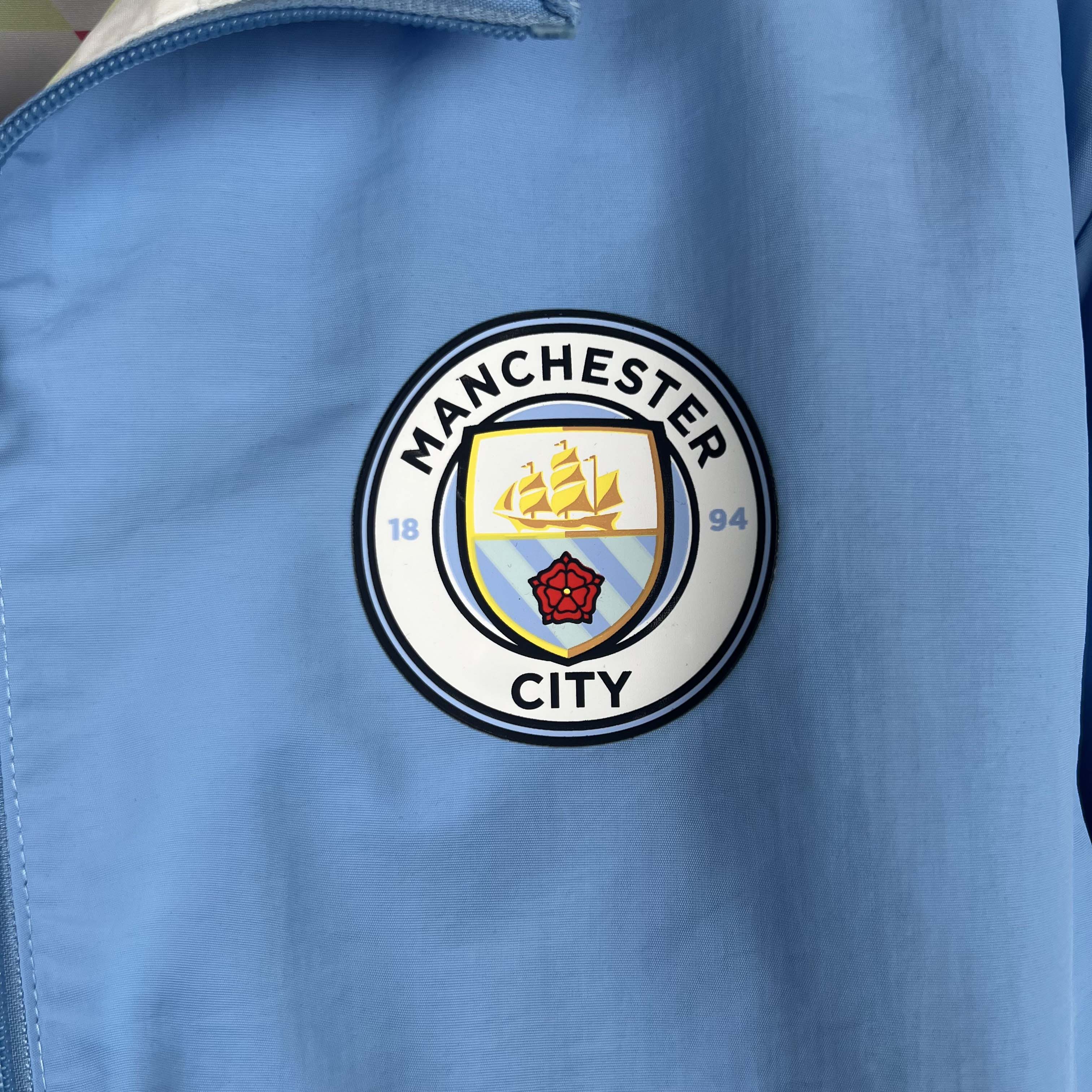 2023/2024 Manchester City Reversible Windbreaker Blue